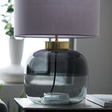 Pagazzi Jeni Smoked Glass Table Lamp
