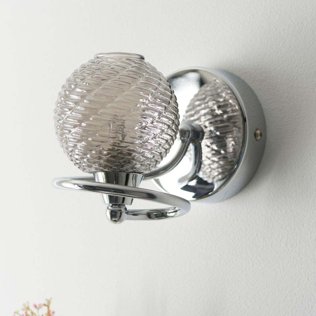 Pagazzi Twine Polished Chrome Wall Light