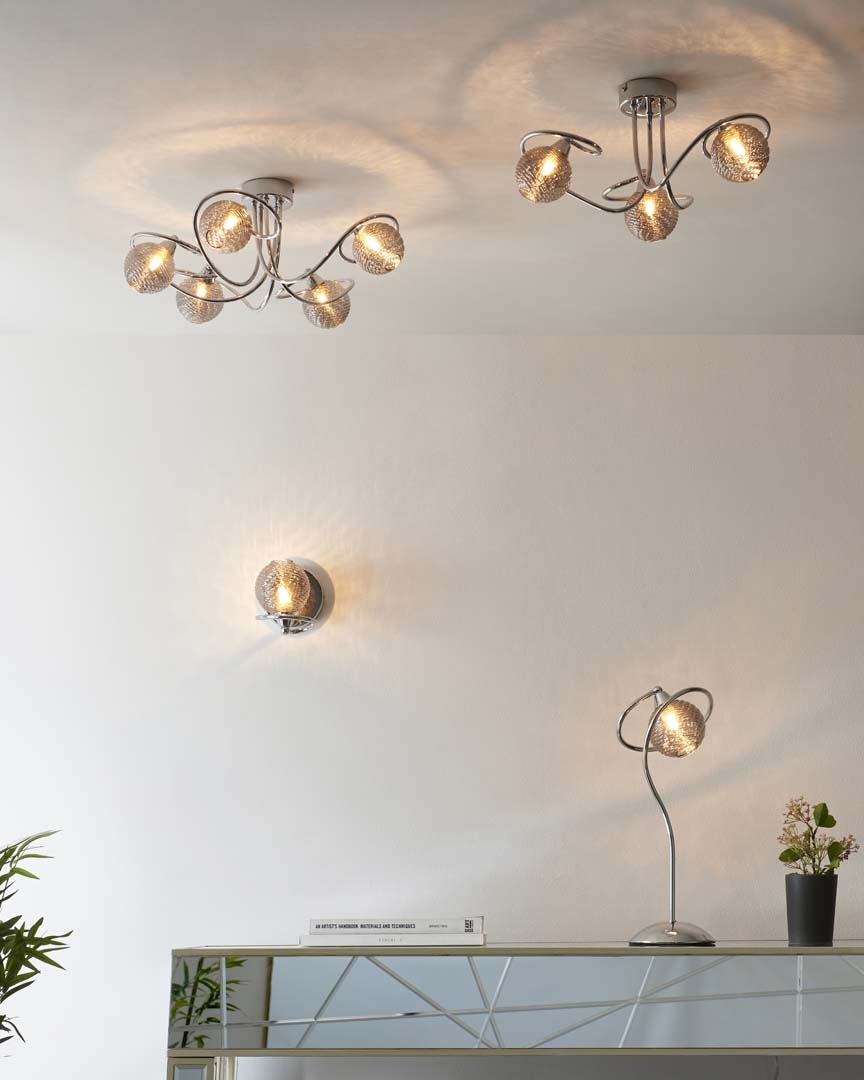 Pagazzi Twine Polished Chrome Wall Light