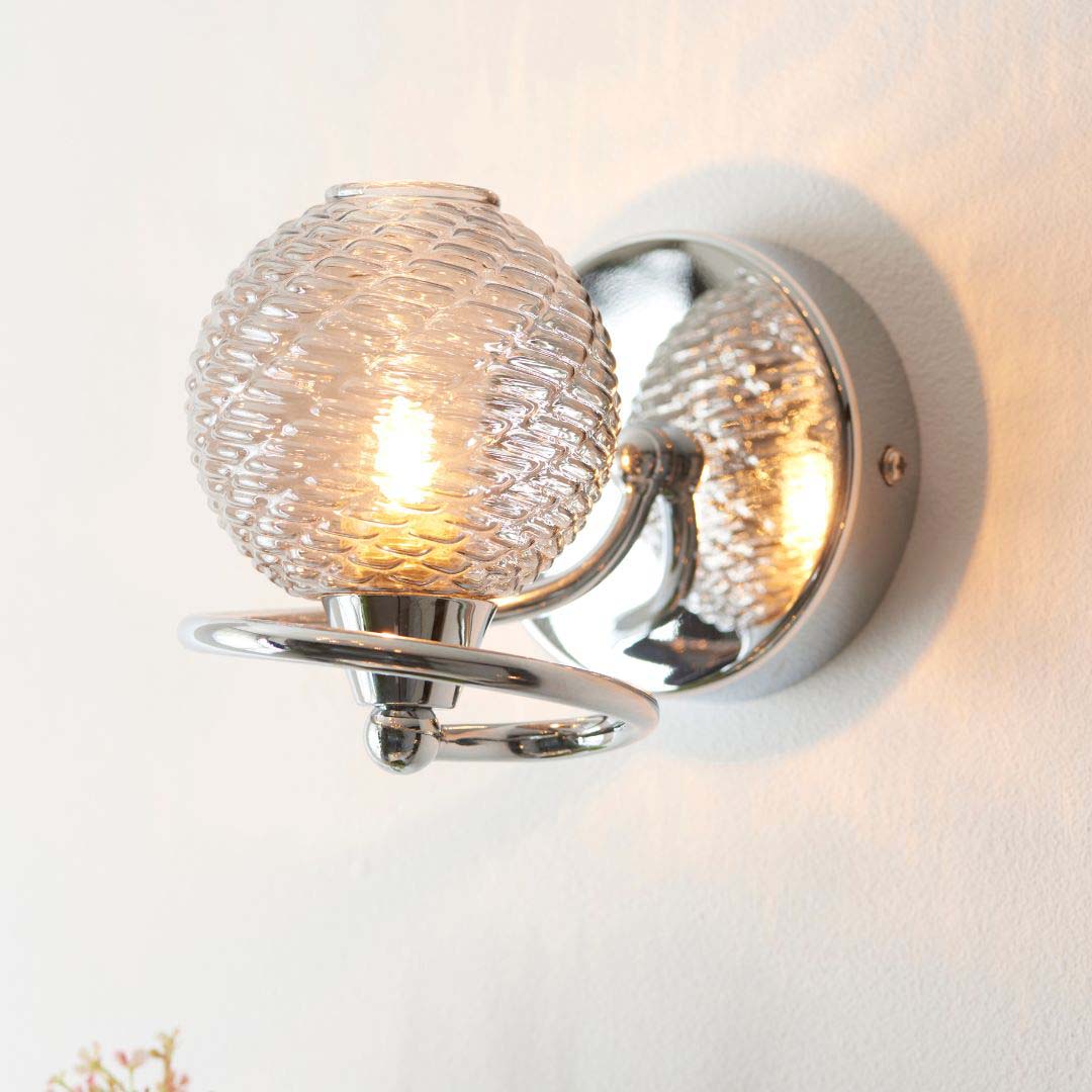 Pagazzi Twine Polished Chrome Wall Light