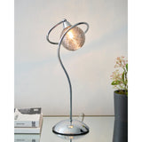 Pagazzi Twine Polished Chrome & Smoked Glass Table Lamp