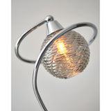 Pagazzi Twine Polished Chrome & Smoked Glass Table Lamp