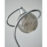 Pagazzi Twine Polished Chrome & Smoked Glass Table Lamp