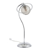 Pagazzi Twine Polished Chrome & Smoked Glass Table Lamp