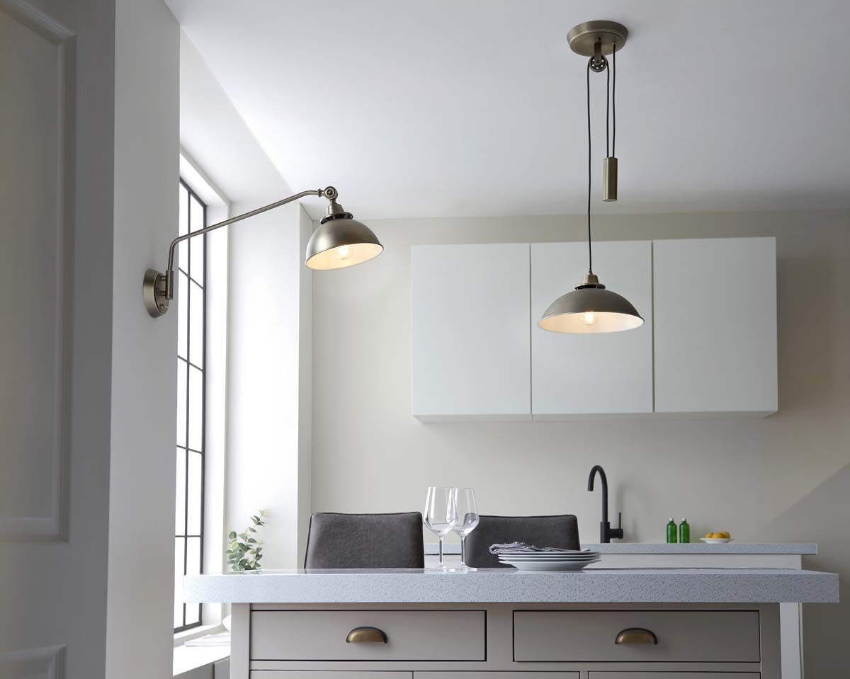 Pagazzi Madison Adjustable Antique Brass Wall Light