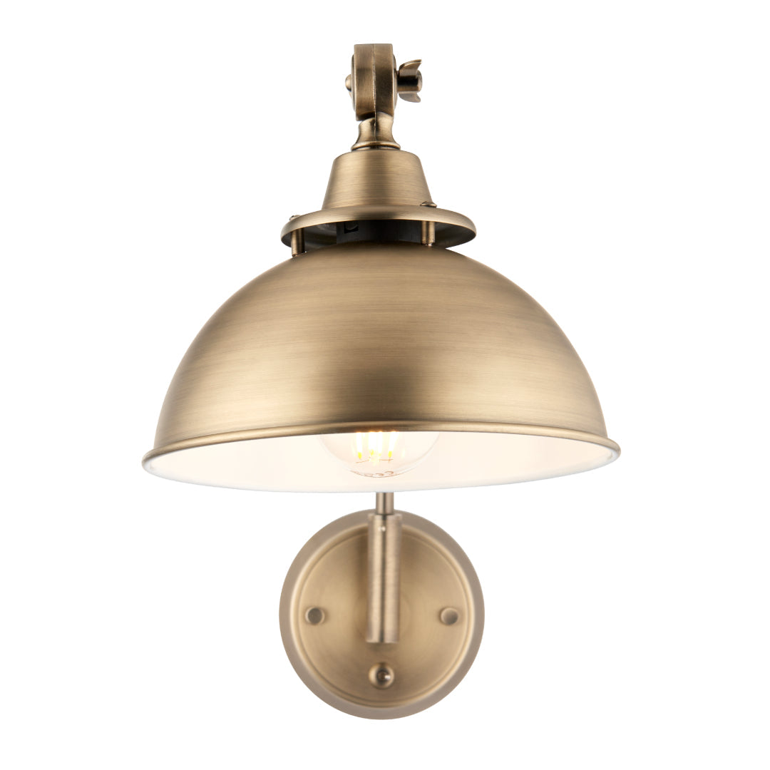 Pagazzi Madison Adjustable Antique Brass Wall Light