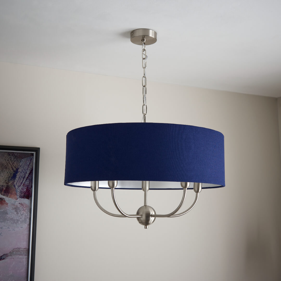 Pagazzi Maddie 5 Light Satin Nickel Ceiling Pendant