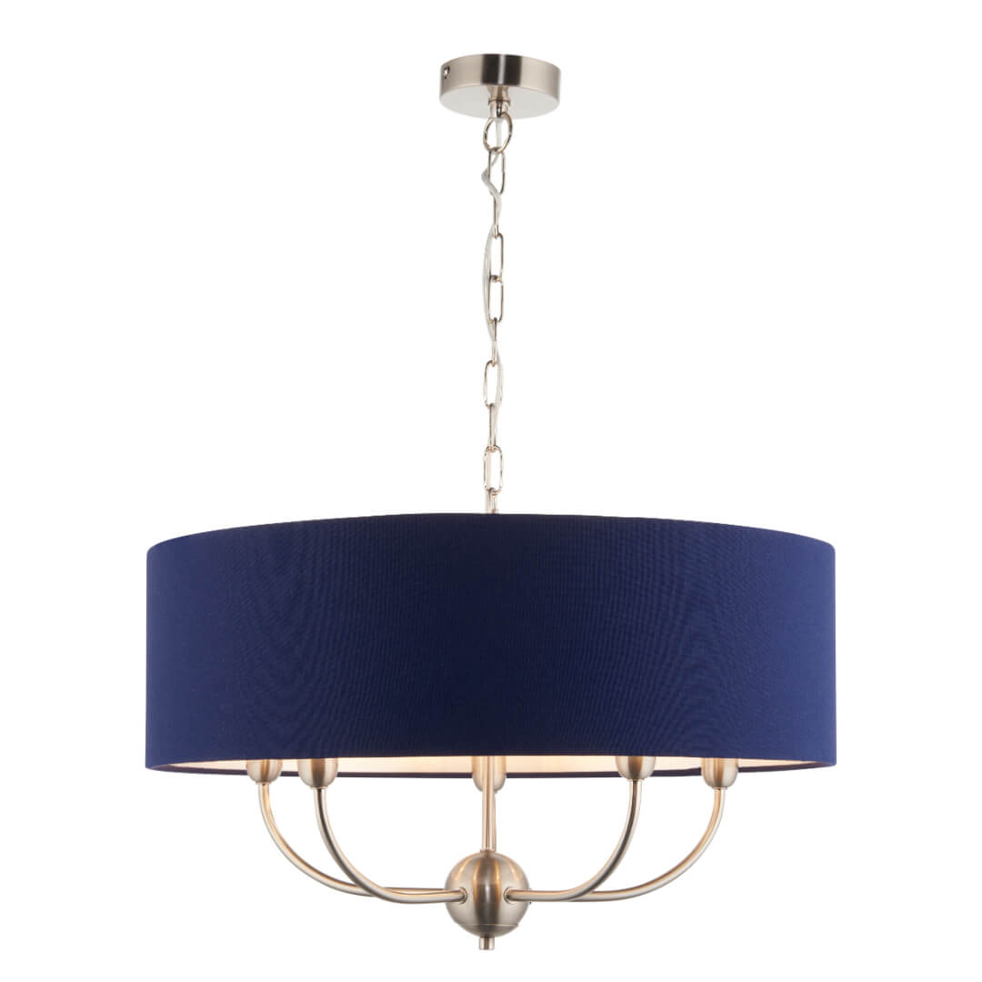 Pagazzi Maddie 5 Light Satin Nickel Ceiling Pendant