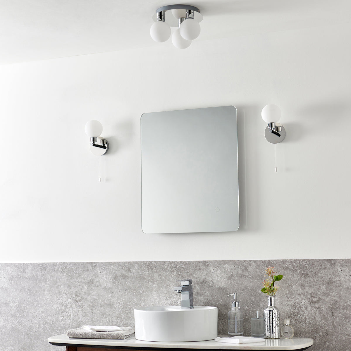 Pagazzi Tago 3 Light Semi Flush Ceiling Light
