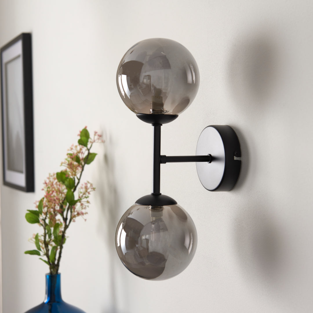 Pagazzi Reeko Matt Black Wall Light