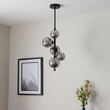 Pagazzi Reeko 5 Light Matte Black Ceiling Pendant