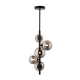 Pagazzi Reeko 5 Light Matte Black Ceiling Pendant