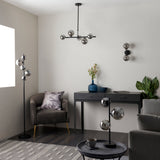 Pagazzi Reeko 5 Light Matte Black Ceiling Pendant