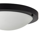 Pagazzi Toronto Matt Black IP44 Flush Ceiling Light