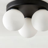 Pagazzi Toronto 3 Light IP44 Flush Matte Black Ceiling Light