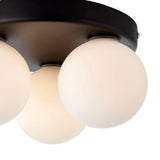 Pagazzi Toronto 3 Light IP44 Flush Matte Black Ceiling Light