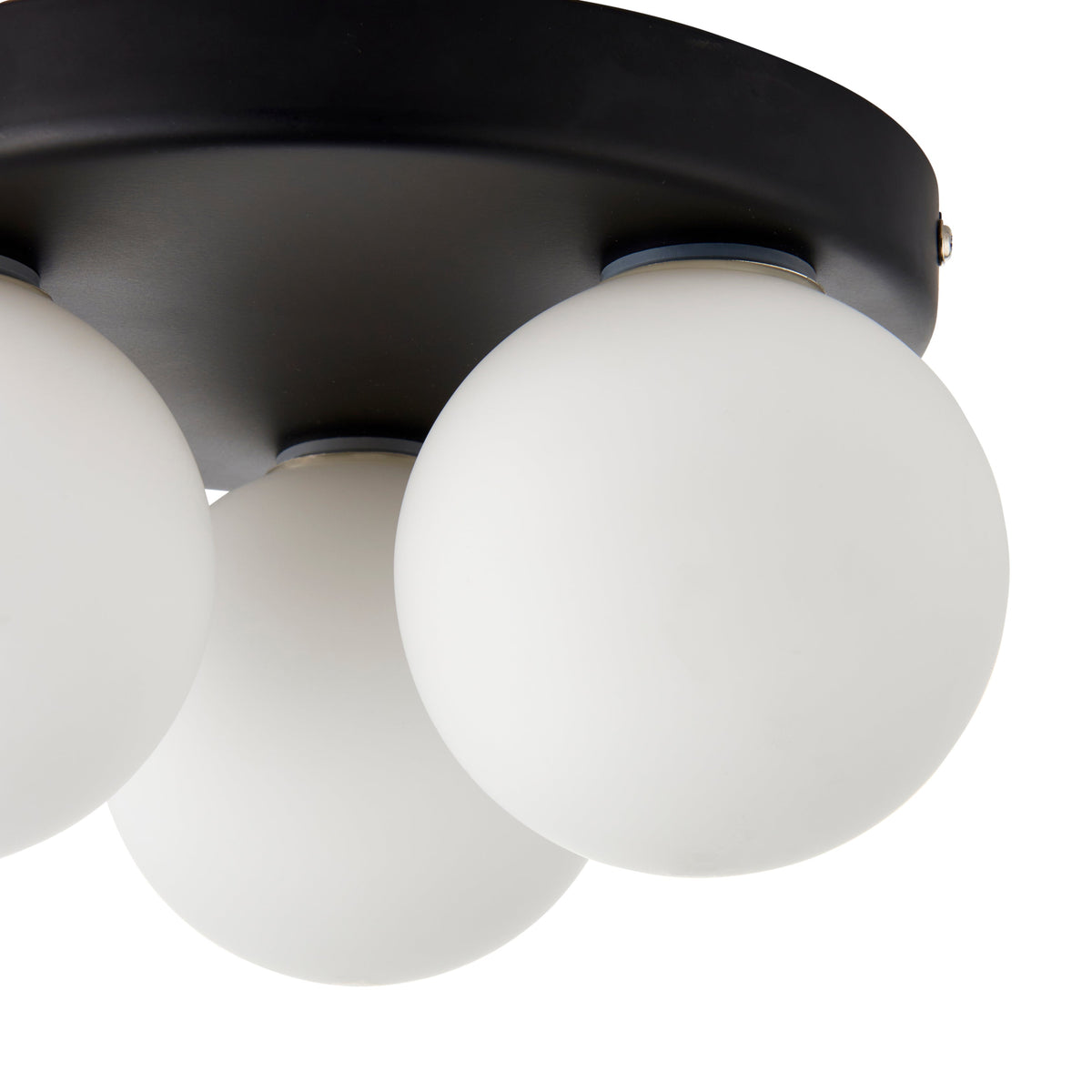 Pagazzi Toronto 3 Light IP44 Flush Matte Black Ceiling Light