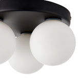 Pagazzi Toronto 3 Light IP44 Flush Matte Black Ceiling Light