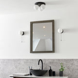 Pagazzi Toronto 3 Light IP44 Flush Matte Black Ceiling Light