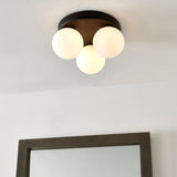 Pagazzi Toronto 3 Light IP44 Flush Matte Black Ceiling Light