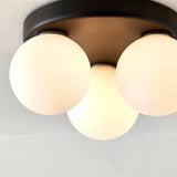 Pagazzi Toronto 3 Light IP44 Flush Matte Black Ceiling Light