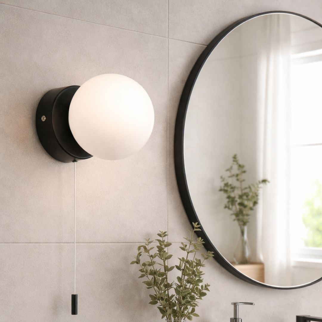 Pagazzi Toronto Matt Black IP44 Wall Light
