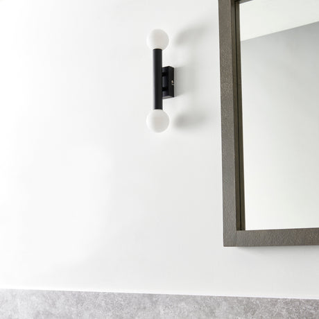 Pagazzi Toronto Matt Black IP44 2 Light Wall Light