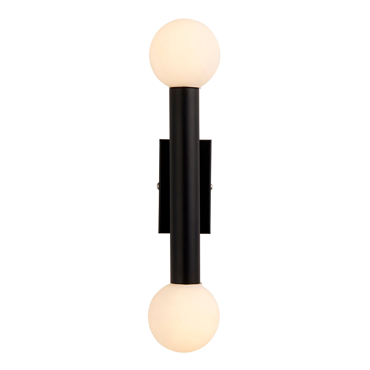 Pagazzi Toronto Matt Black IP44 2 Light Wall Light