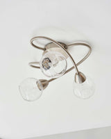 Pagazzi Callen Satin Nickel 3 Light Flush Ceiling Light