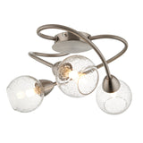 Pagazzi Callen Satin Nickel 3 Light Flush Ceiling Light