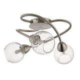 Pagazzi Callen Satin Nickel 3 Light Flush Ceiling Light