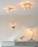 Pagazzi Callen Satin Nickel 3 Light Flush Ceiling Light