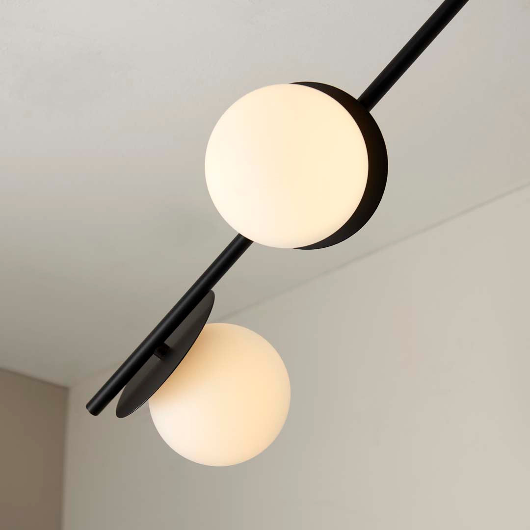 Pagazzi Satellite 4 Light Black Semi Flush Ceiling Light