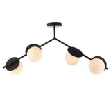 Pagazzi Satellite 4 Light Black Semi Flush Ceiling Light