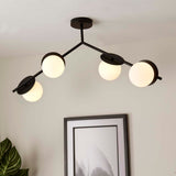 Pagazzi Satellite 4 Light Black Semi Flush Ceiling Light
