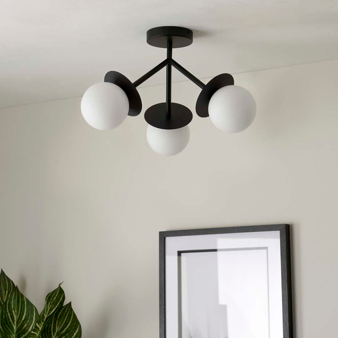 Pagazzi Satellite 3 Light Semi Flush Ceiling Light