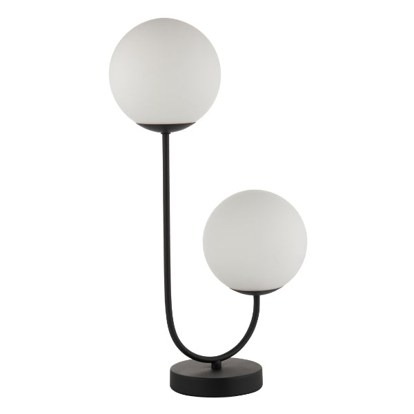 Pagazzi Patton 2 Light Matt Black Table Lamp