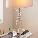 Pagazzi Lyla Satin Nickel Table Lamp