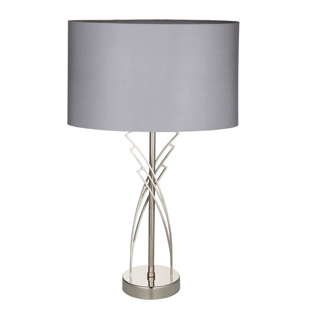 Pagazzi Lyla Satin Nickel Table Lamp