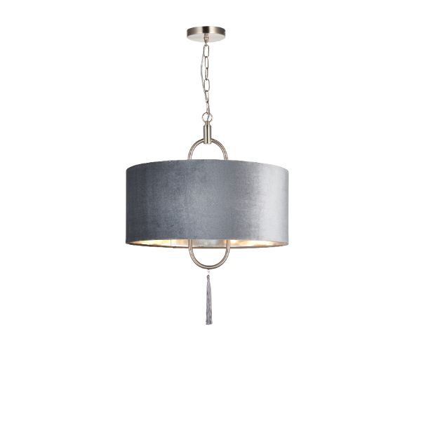 Pagazzi Tassel Satin Nickel Ceiling Pendant