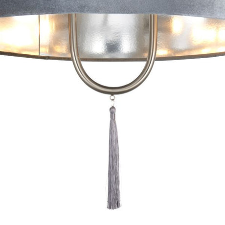 Pagazzi Tassel Satin Nickel Ceiling Pendant