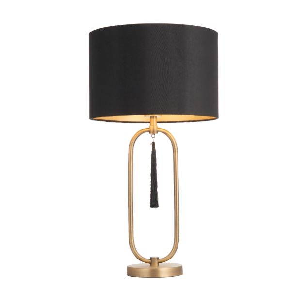 Pagazzi Tassel Antique Brass Table Lamp