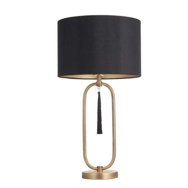 Pagazzi Tassel Antique Brass Table Lamp