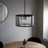 Pagazzi Resto Crystal & Matt Black Ceiling Light