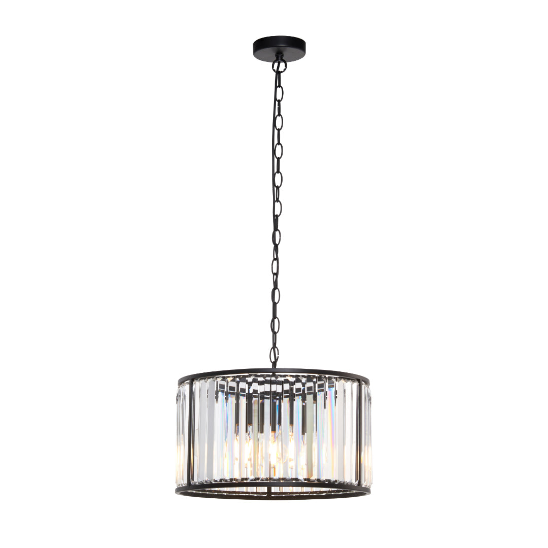 Pagazzi Resto Crystal & Matt Black Ceiling Light