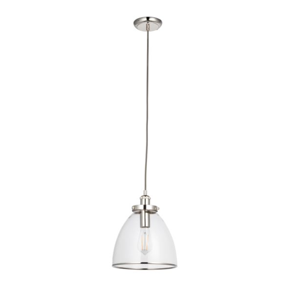 Pagazzi Brunswick Polished Nickel Ceiling Pendant