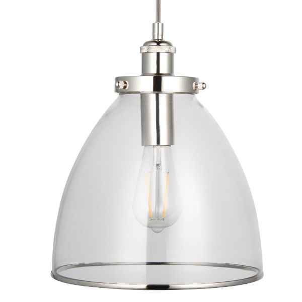 Pagazzi Brunswick Polished Nickel Ceiling Pendant