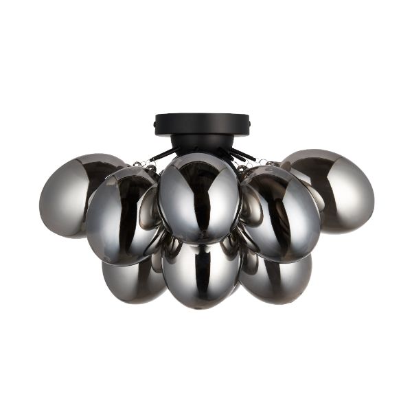 Pagazzi Tatum Flush Matte Black Ceiling Light