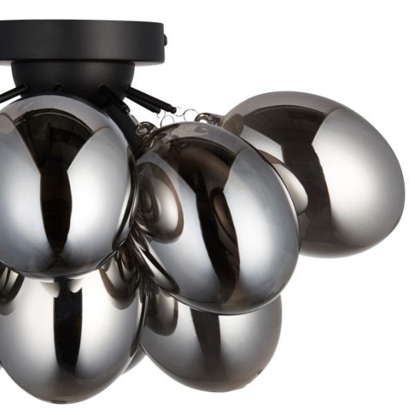 Pagazzi Tatum Flush Matte Black Ceiling Light