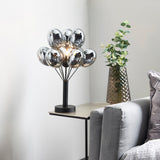 Pagazzi Tatum Matte Black & Glass Table Lamp